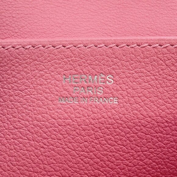 HERMES Halzan Size 25 Evercolor Rose Azalee - Picture 10 of 11